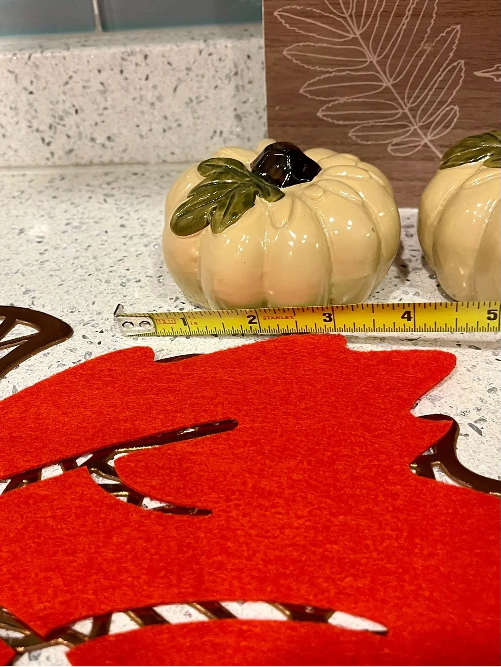Dark Orange/ Copper Fall Leaf Placemats (2) - Seasonal Home Holiday Decor